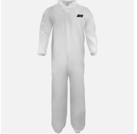 Disposable Microporous Polypropylene Collared Coveralls w/ Elastic Wrists & Ankles